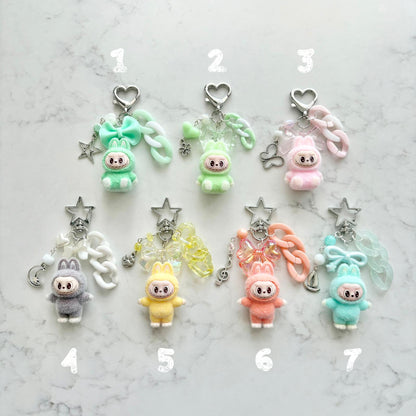 mini labubu keychains