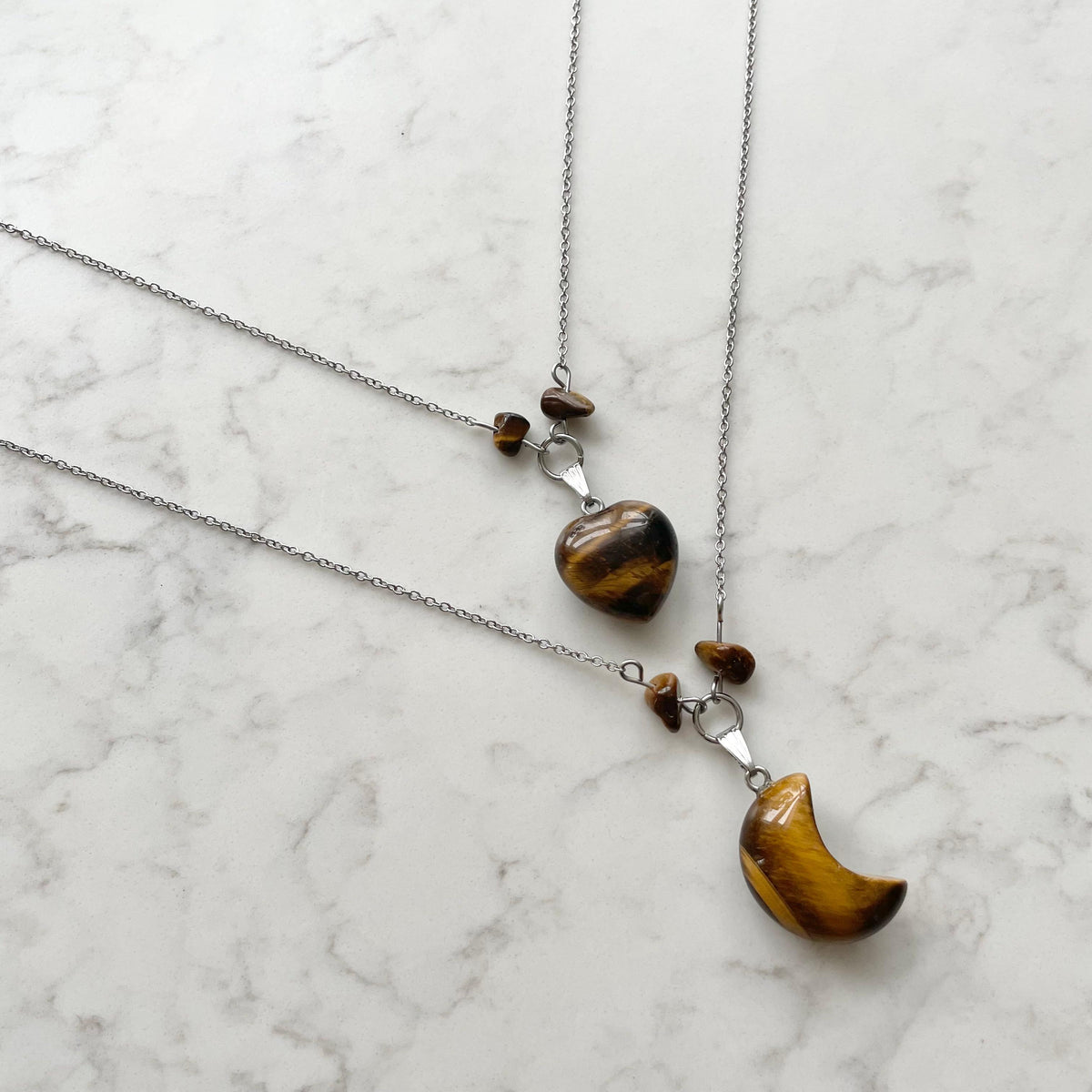 stainless steel gemstone necklaces