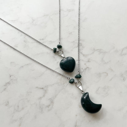 stainless steel gemstone necklaces