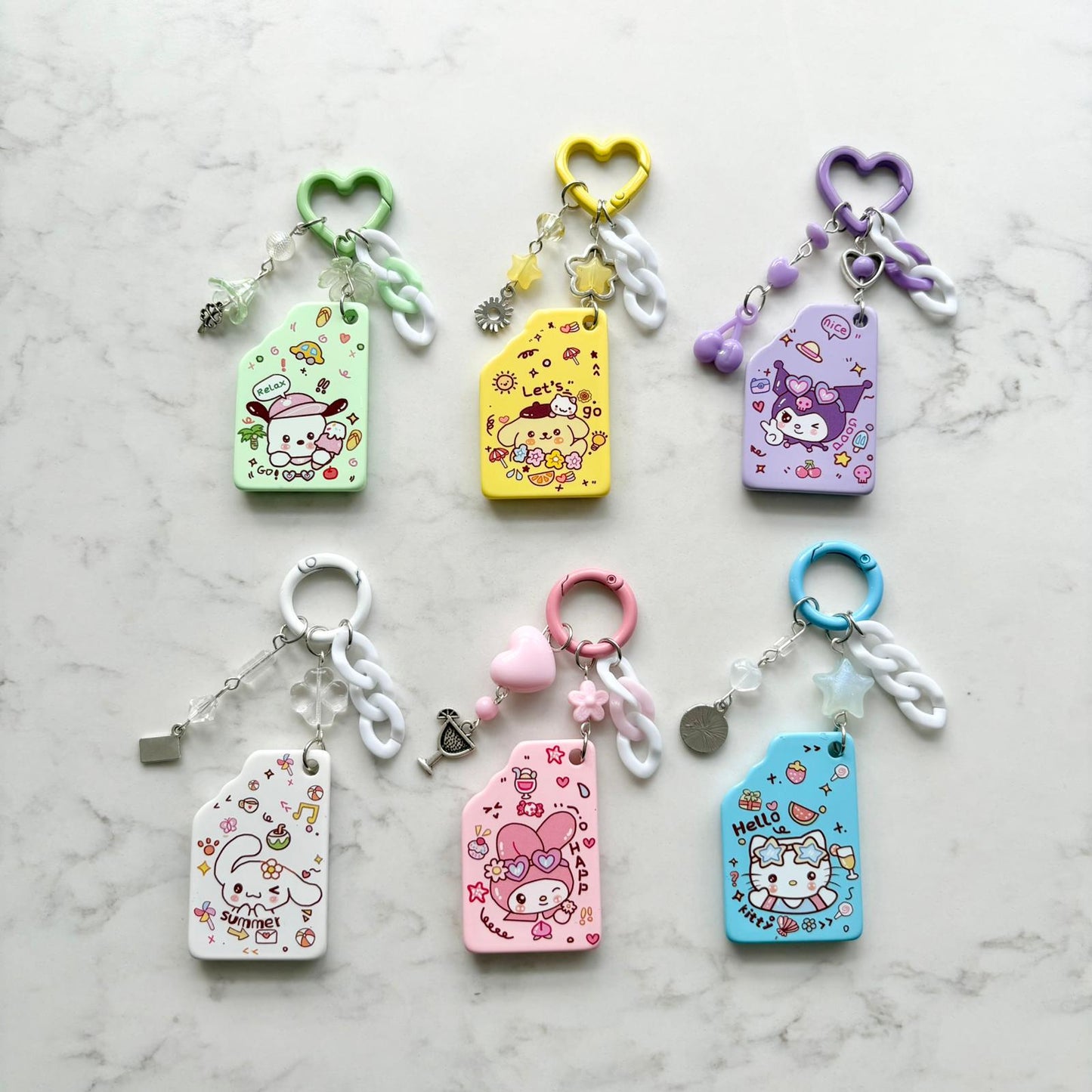 sanrio chocolate keychains