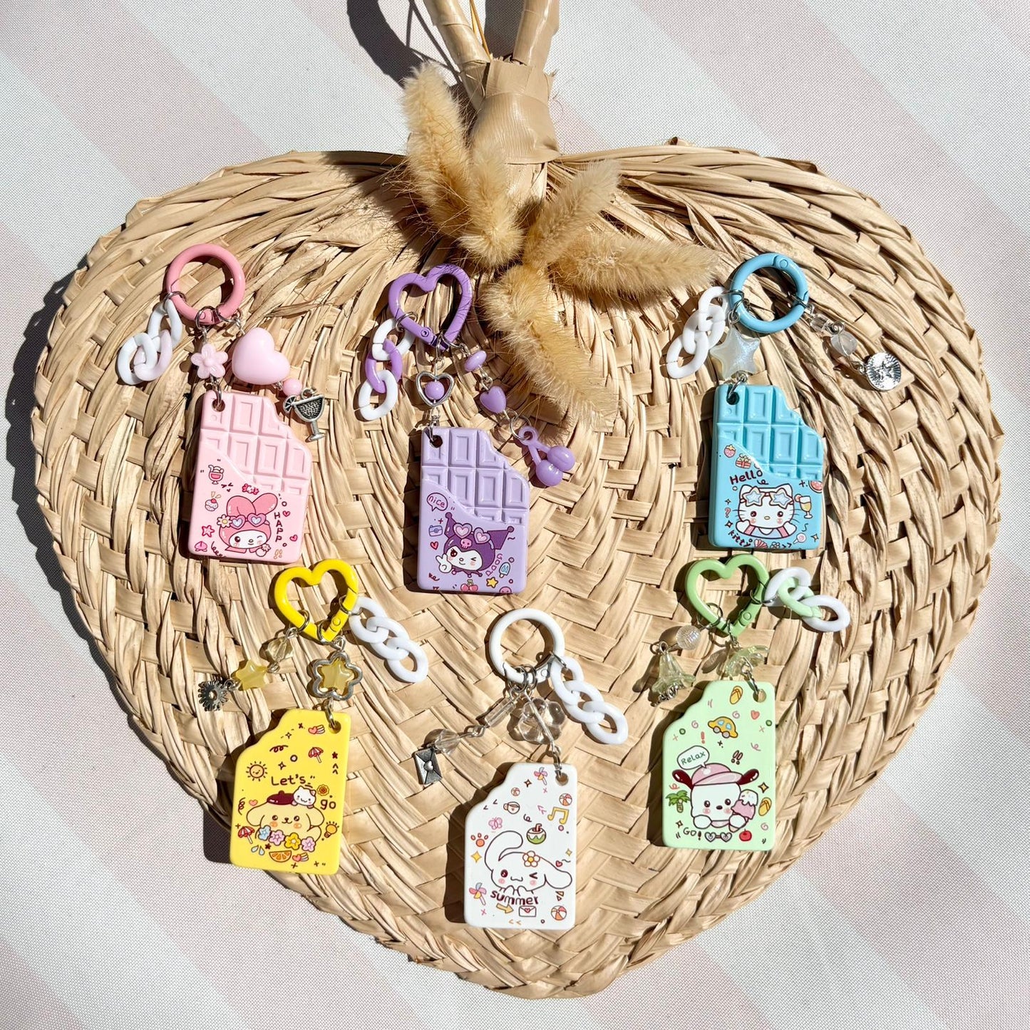 sanrio chocolate keychains