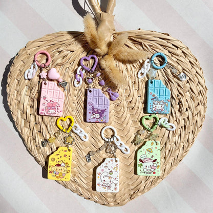 sanrio chocolate keychains