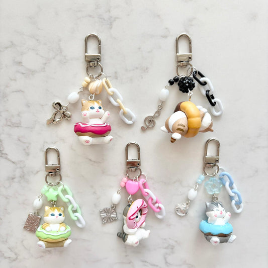 mofusand donut keychains