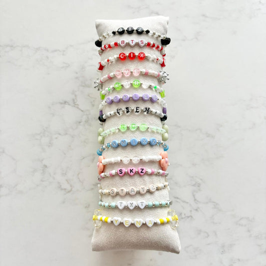 kpop idol/group beaded bracelet