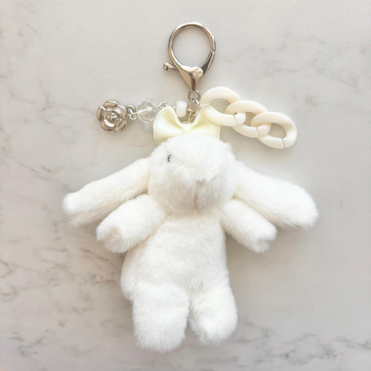 fluffy bunny keychains