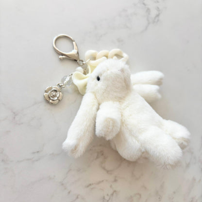 fluffy bunny keychains