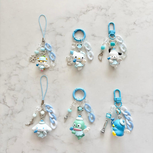 sanrio blue angel keychains
