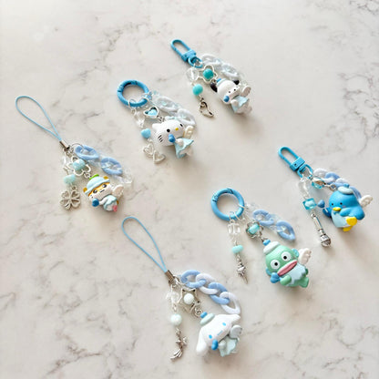 sanrio blue angel keychains