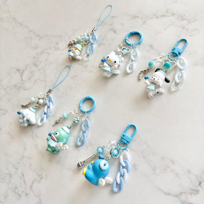 sanrio blue angel keychains