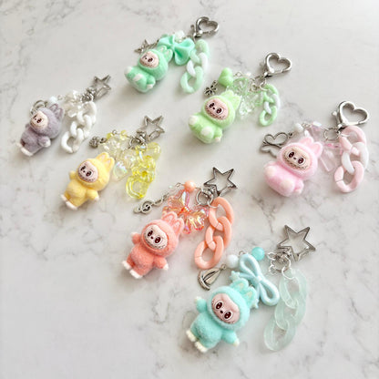 mini labubu keychains