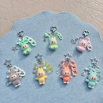 mini labubu keychains