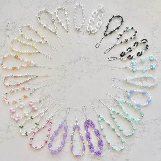 colourful phonestrap keychains