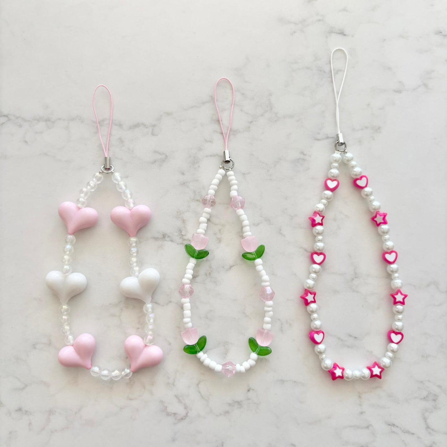 colourful phonestrap keychains