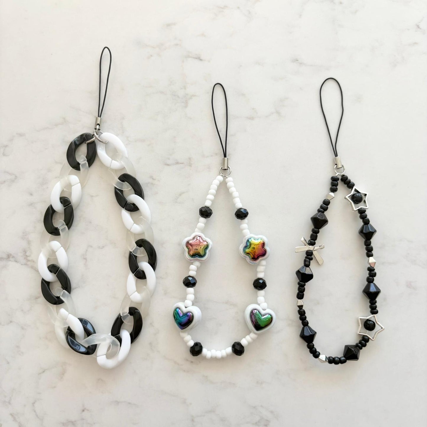colourful phonestrap keychains