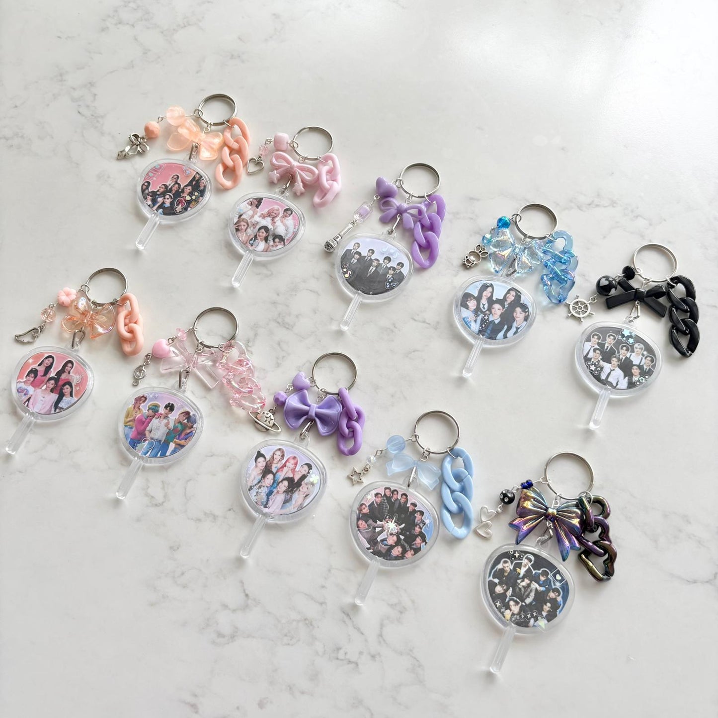 kpop mini picket keychain