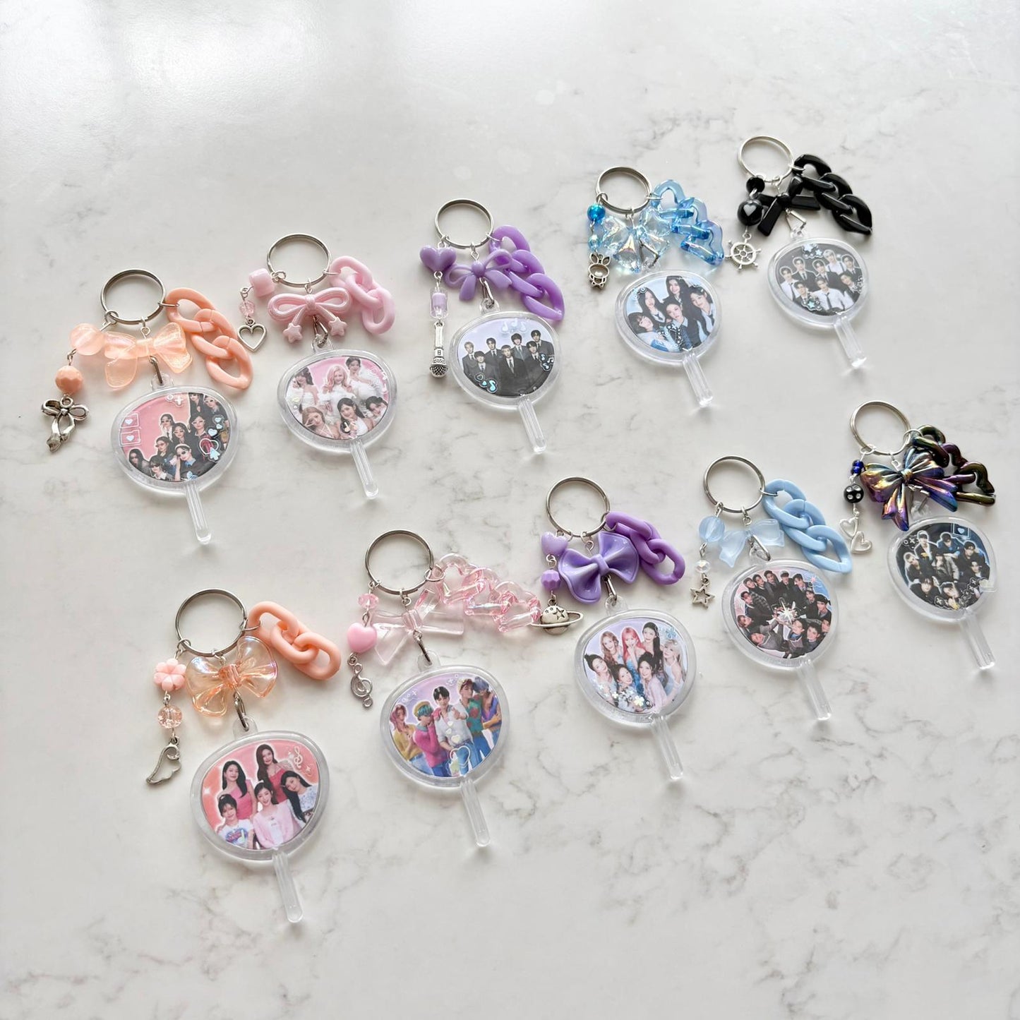 kpop mini picket keychain