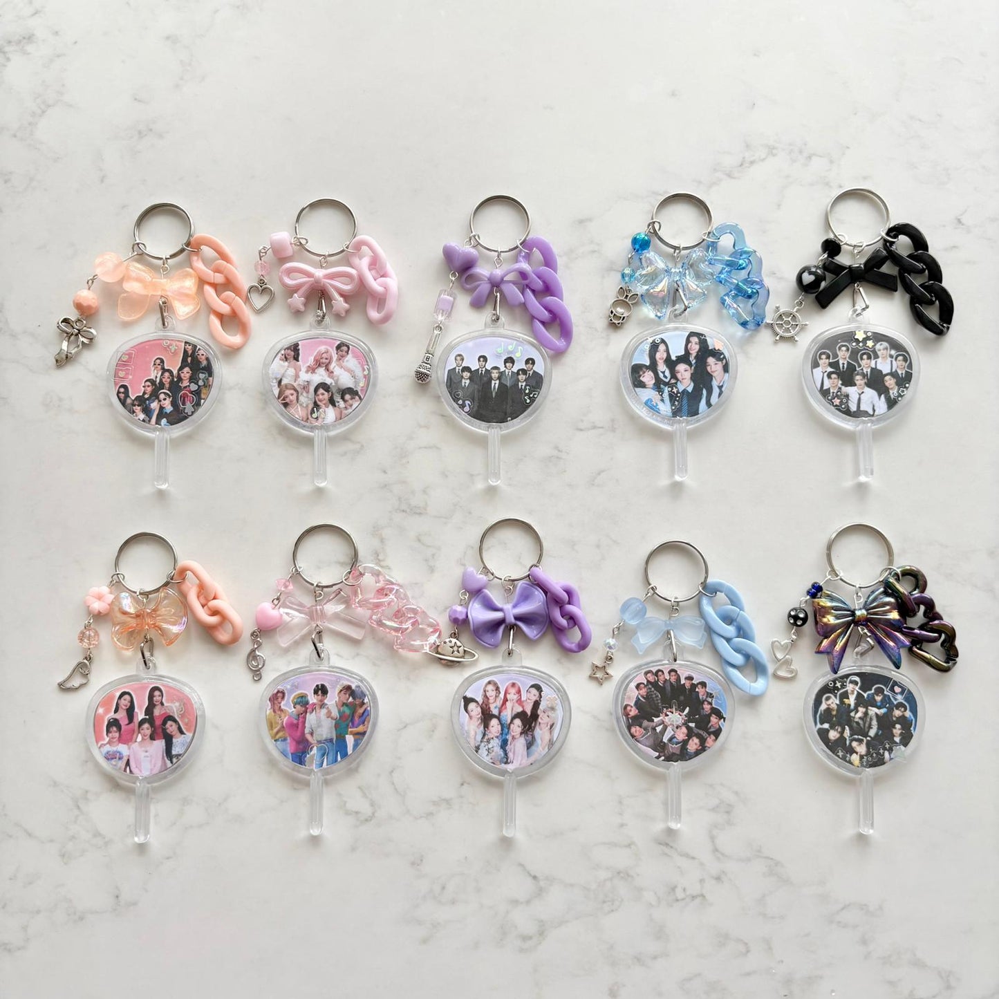 kpop mini picket keychain