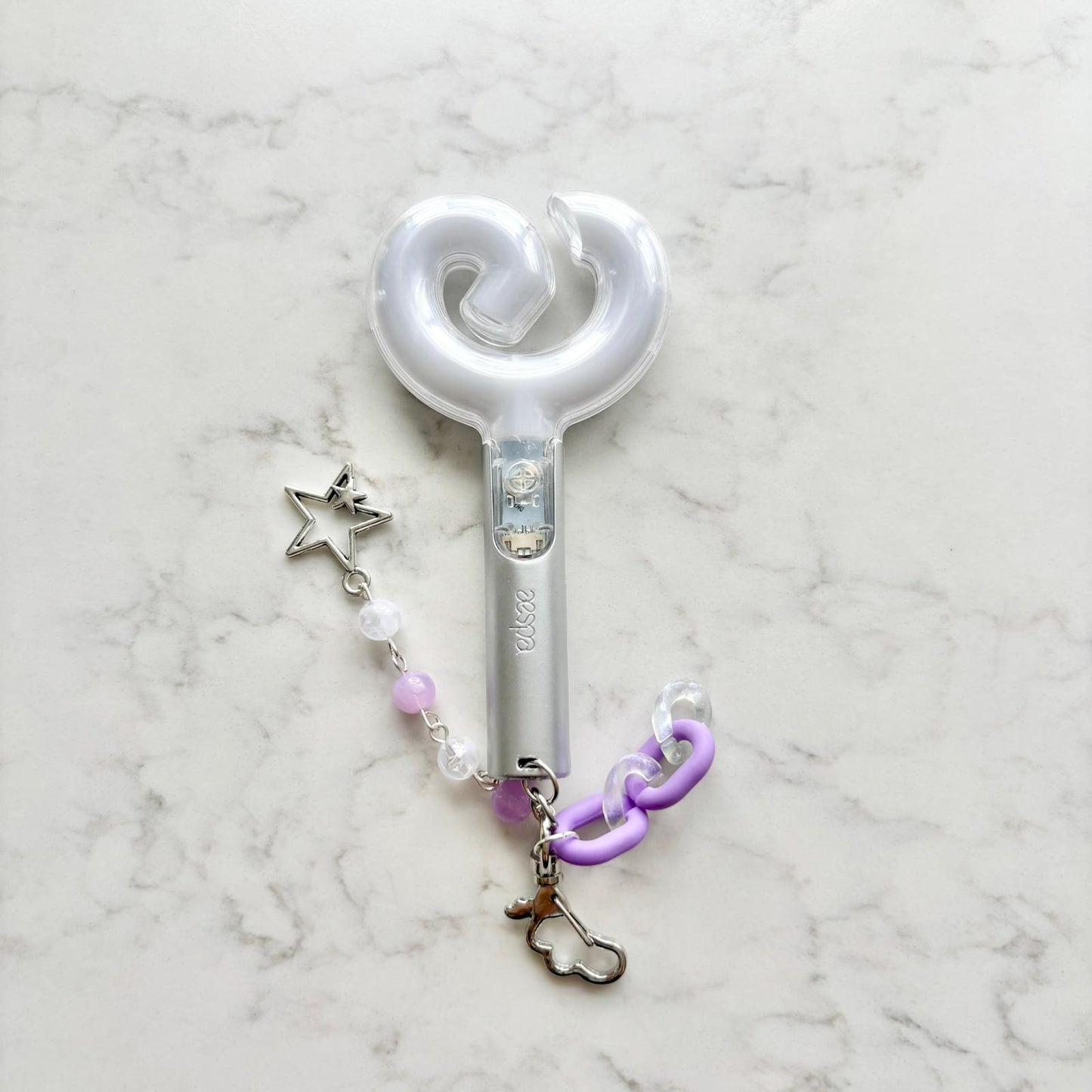 kpop aespa lightstick keychain