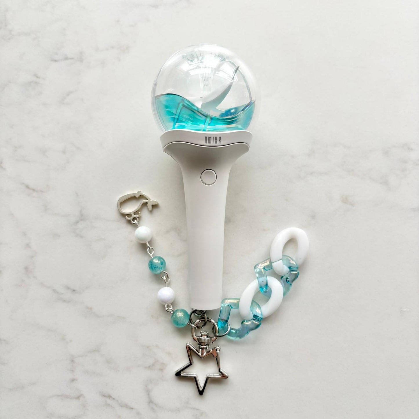 kpop nmixx lightstick keychain