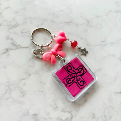 kpop txt interactive album keychain