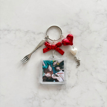 kpop le sserafim interactive album keychain