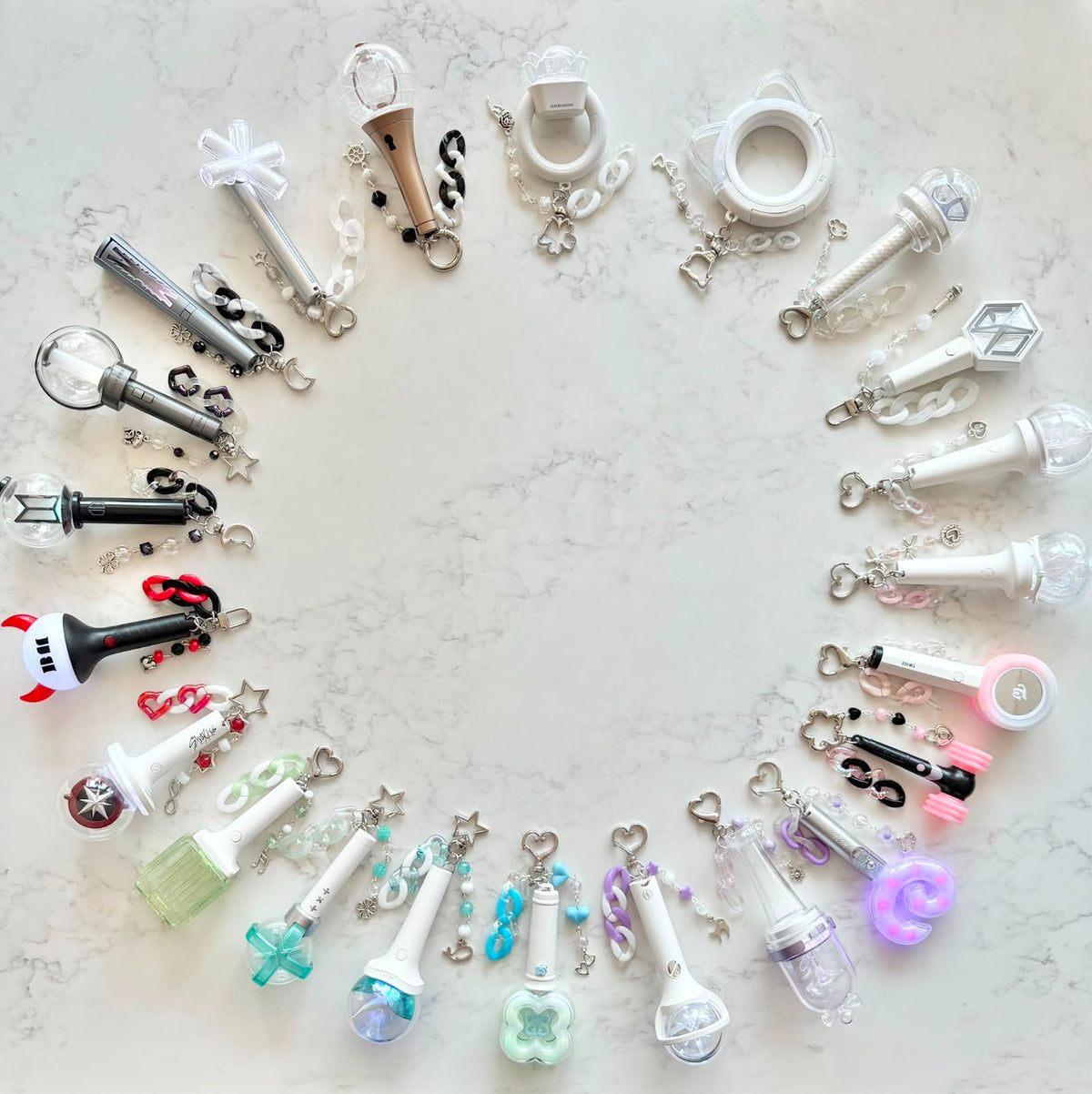 kpop ive ver 2 lightstick keychain