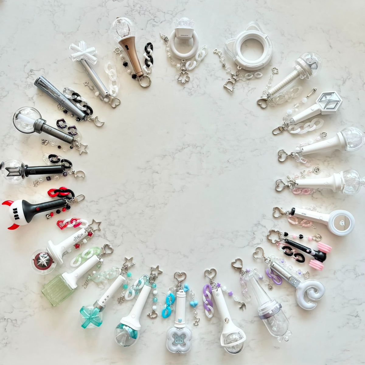 kpop ive ver 2 lightstick keychain