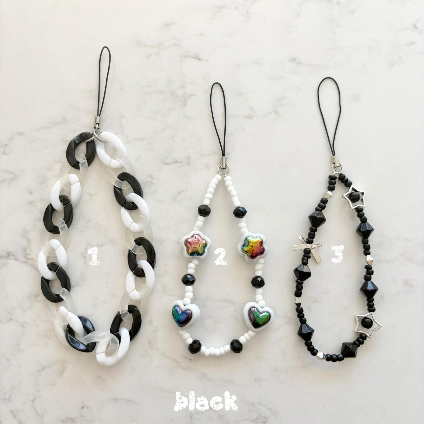 colourful phonestrap keychains