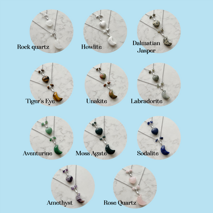 stainless steel gemstone necklaces