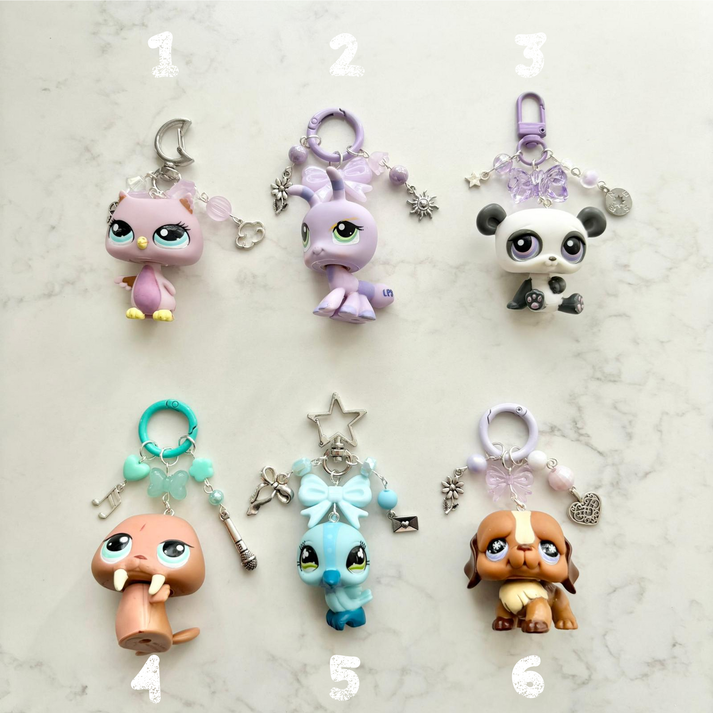 keychains with second hand LPS