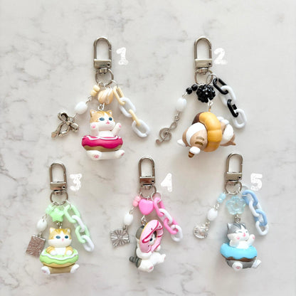 mofusand donut keychains