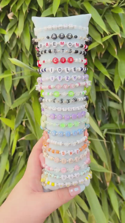 kpop idol/group beaded bracelet