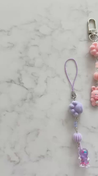fluffy paw charms