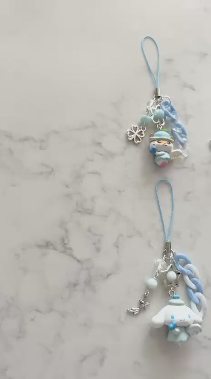sanrio blue angel keychains