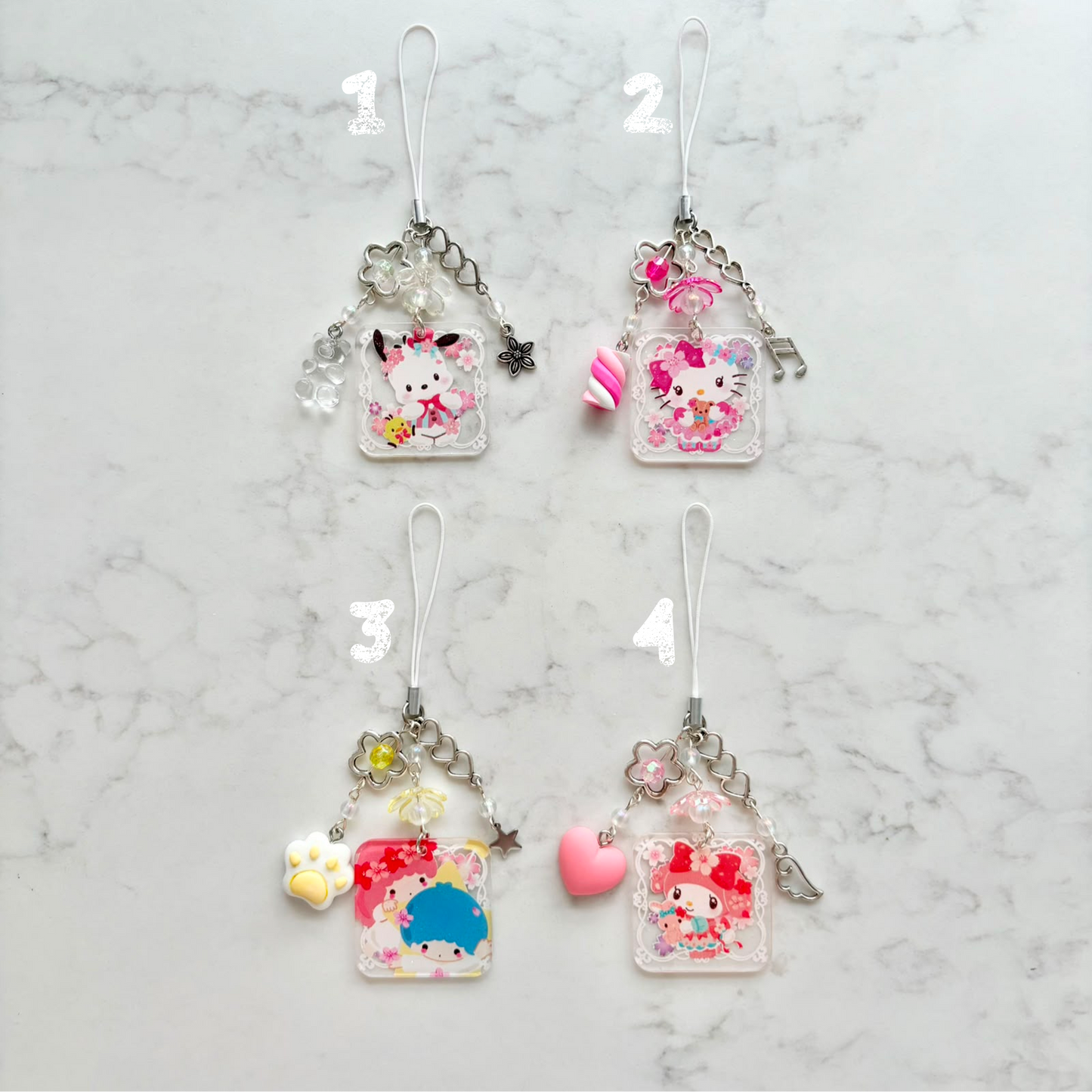 sanrio 2d keychains